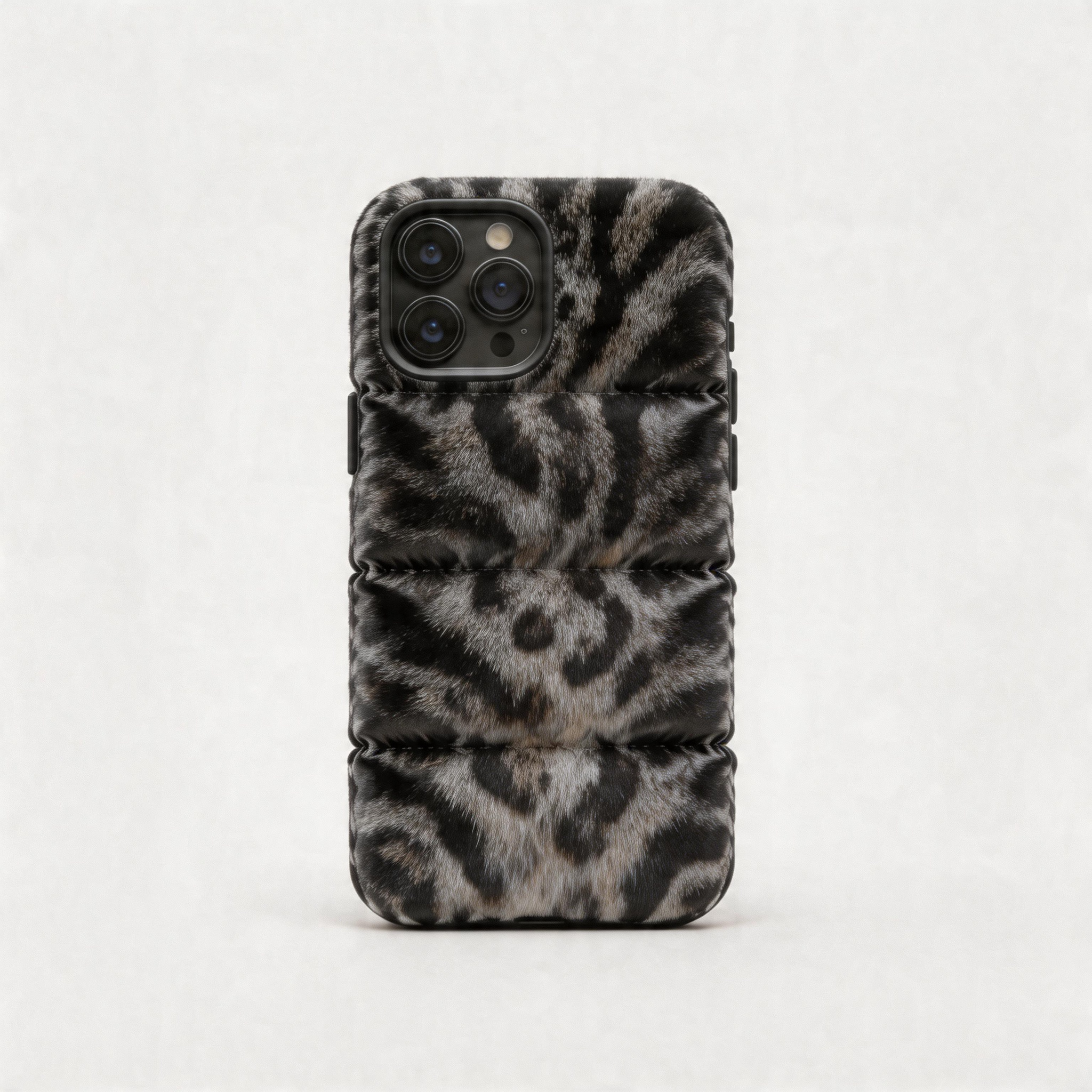 Cat Print Puffer Phone Case