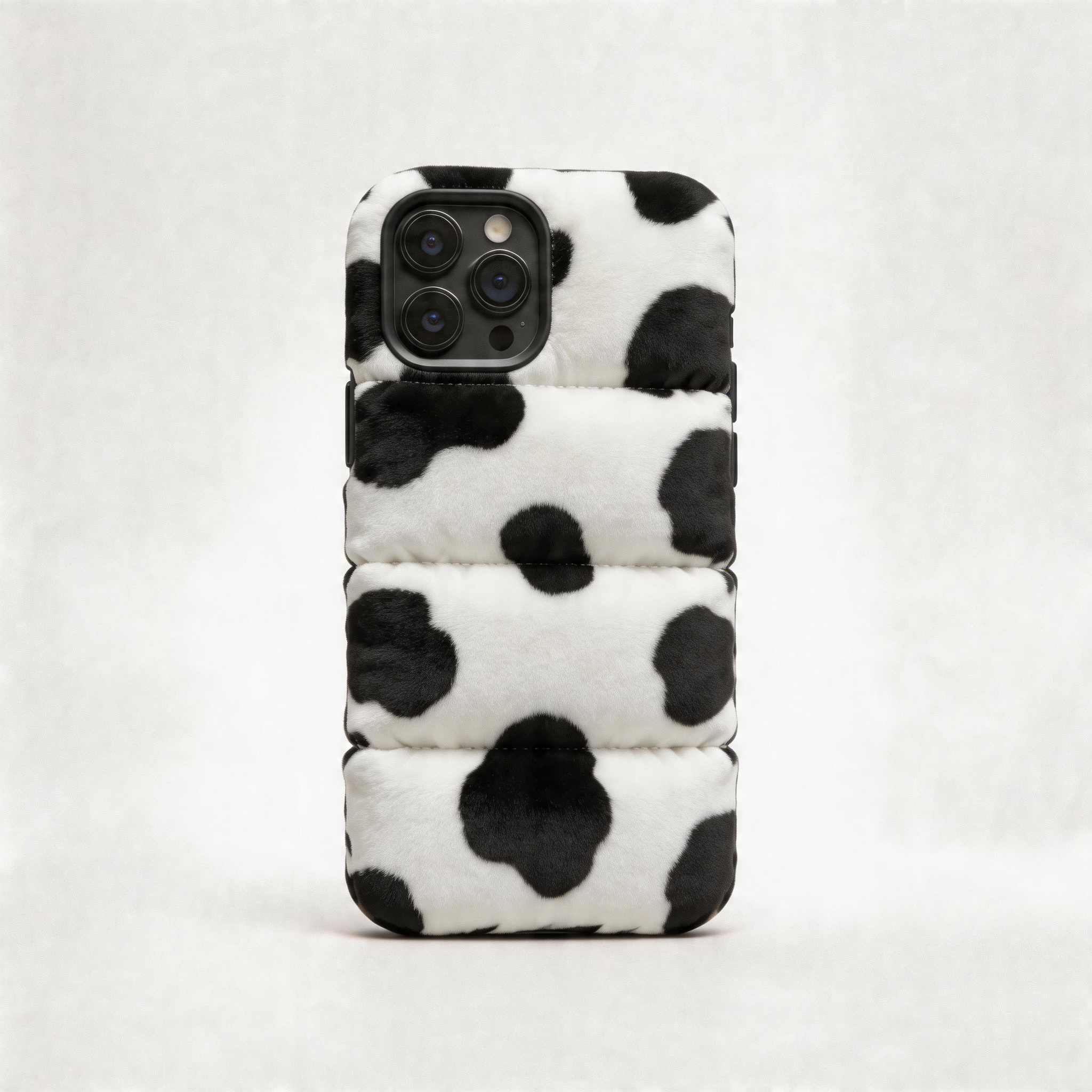Cow Print Puffer Phone Case