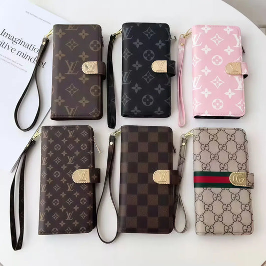 Classic Monogram Leather iPhone Wallet Case