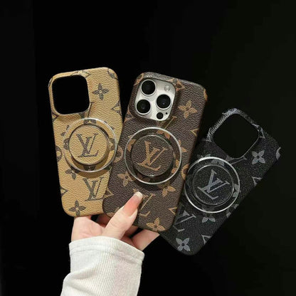 Luxury LV Monogram Magnetic Ring Phone Case