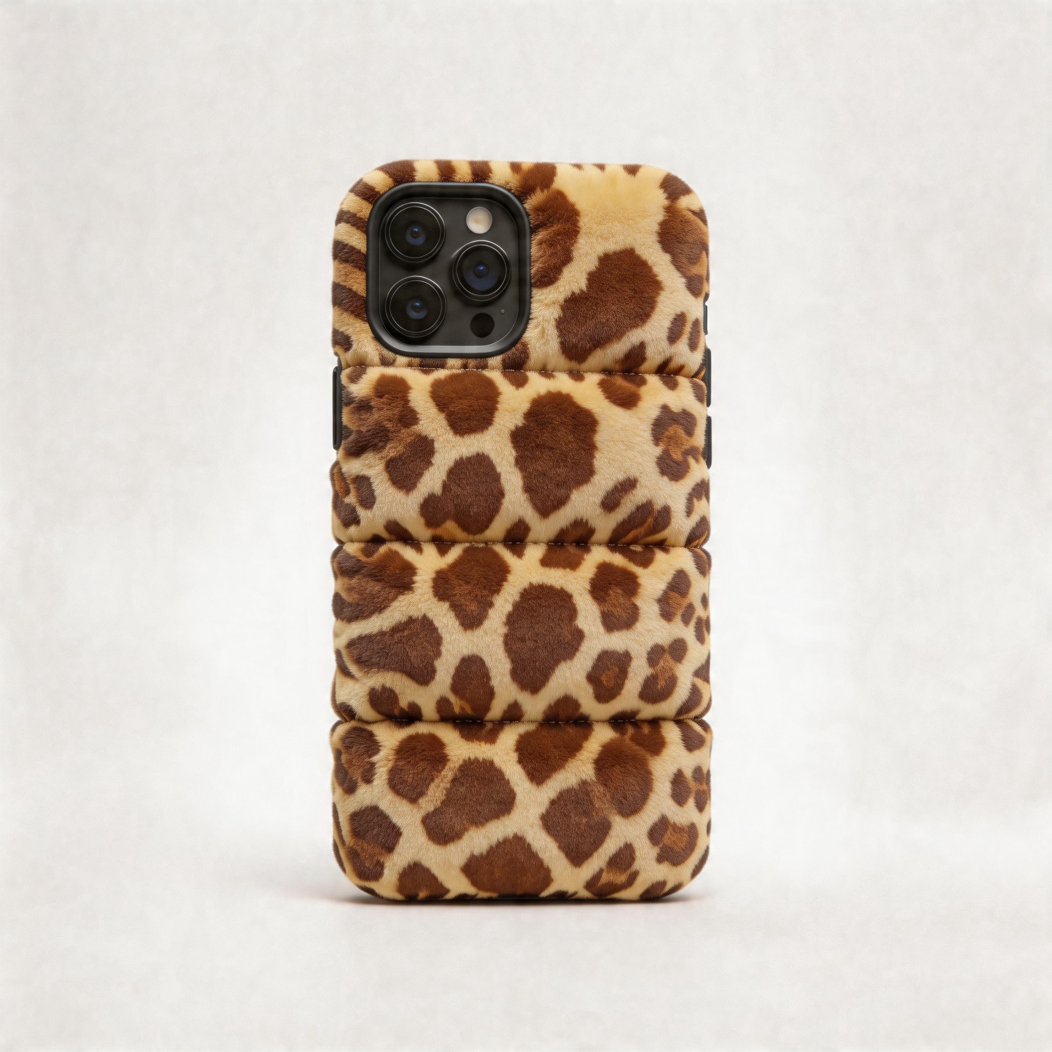 Giraffe Print Puffer Phone Case