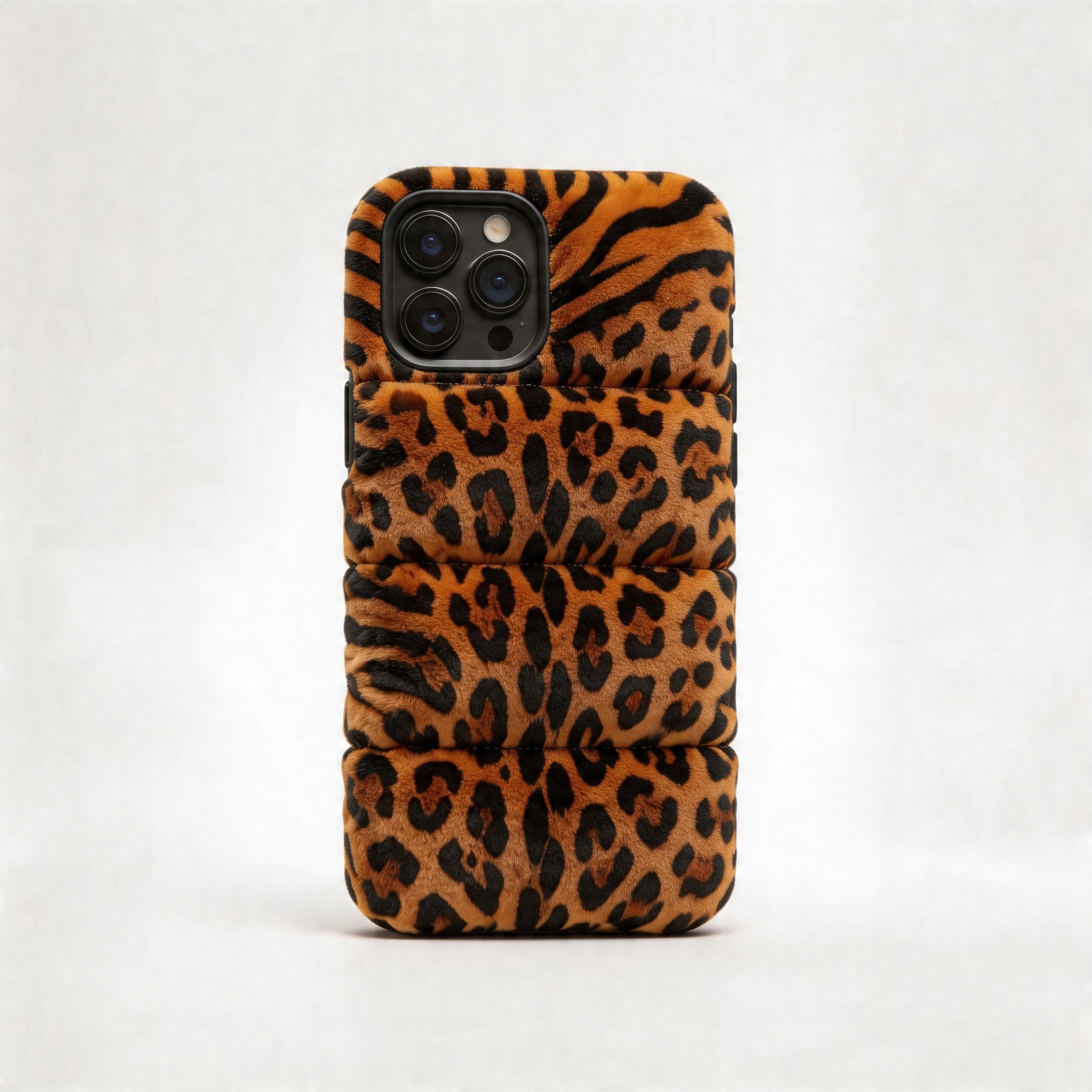 Leopard & Tiger Print Puffer Phone Case